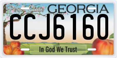 GA license plate CCJ6160