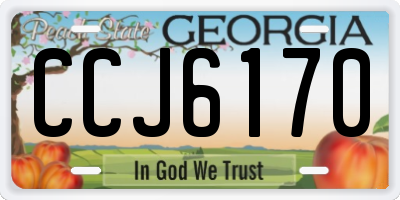 GA license plate CCJ6170