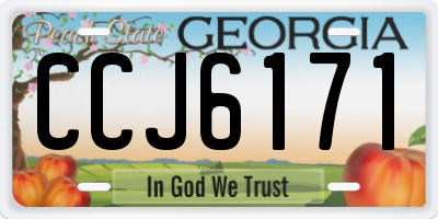GA license plate CCJ6171
