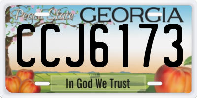 GA license plate CCJ6173