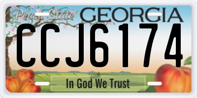 GA license plate CCJ6174