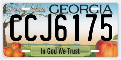 GA license plate CCJ6175