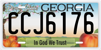 GA license plate CCJ6176