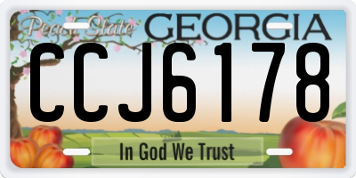 GA license plate CCJ6178