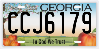 GA license plate CCJ6179