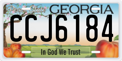 GA license plate CCJ6184