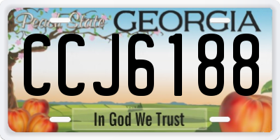 GA license plate CCJ6188