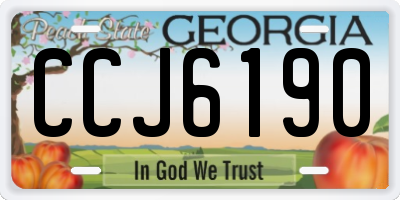 GA license plate CCJ6190