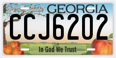 GA license plate CCJ6202