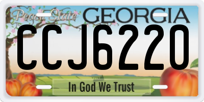 GA license plate CCJ6220