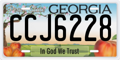 GA license plate CCJ6228