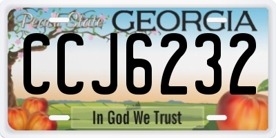 GA license plate CCJ6232