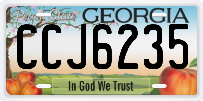 GA license plate CCJ6235