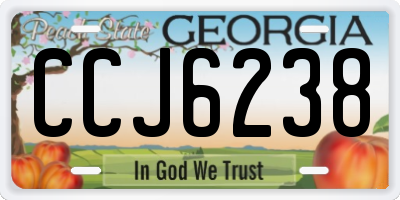 GA license plate CCJ6238