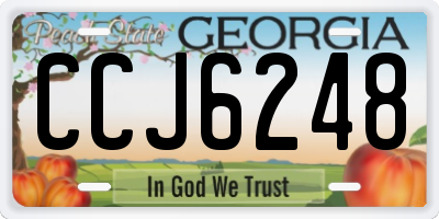GA license plate CCJ6248