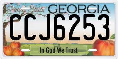 GA license plate CCJ6253