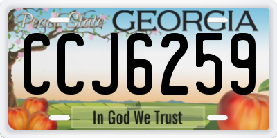GA license plate CCJ6259