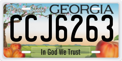 GA license plate CCJ6263