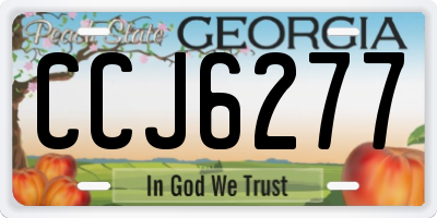 GA license plate CCJ6277