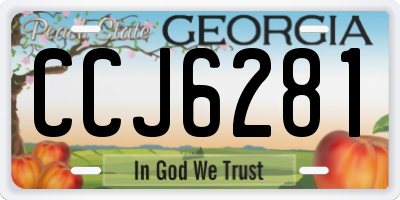 GA license plate CCJ6281