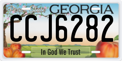 GA license plate CCJ6282