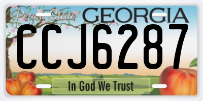 GA license plate CCJ6287
