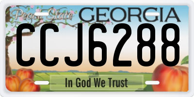 GA license plate CCJ6288
