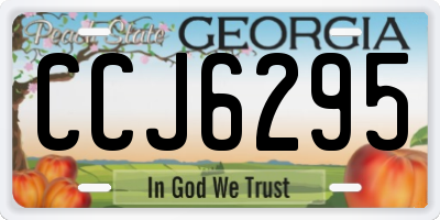 GA license plate CCJ6295