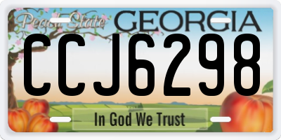 GA license plate CCJ6298