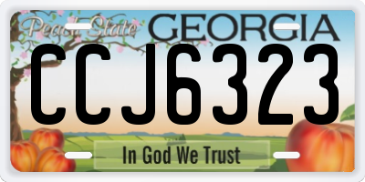 GA license plate CCJ6323