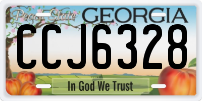 GA license plate CCJ6328