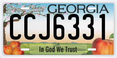 GA license plate CCJ6331