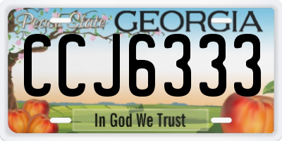 GA license plate CCJ6333