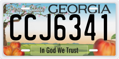 GA license plate CCJ6341