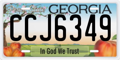 GA license plate CCJ6349