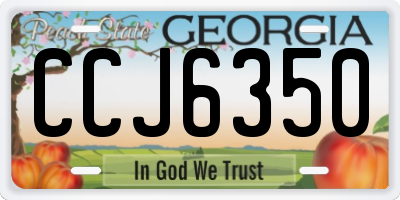 GA license plate CCJ6350