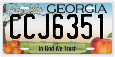 GA license plate CCJ6351