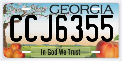 GA license plate CCJ6355