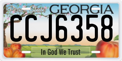 GA license plate CCJ6358