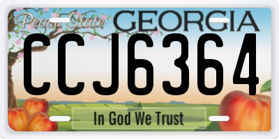 GA license plate CCJ6364