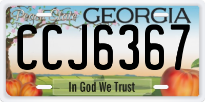 GA license plate CCJ6367