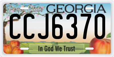 GA license plate CCJ6370