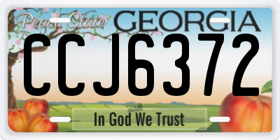 GA license plate CCJ6372
