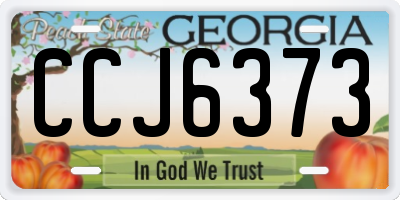 GA license plate CCJ6373