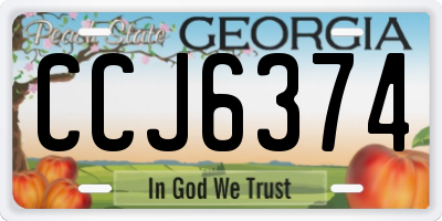 GA license plate CCJ6374