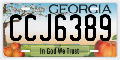 GA license plate CCJ6389