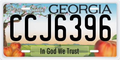 GA license plate CCJ6396