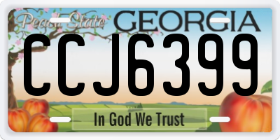 GA license plate CCJ6399