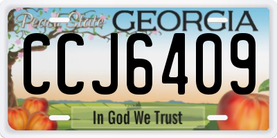GA license plate CCJ6409