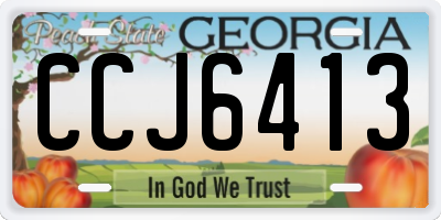 GA license plate CCJ6413
